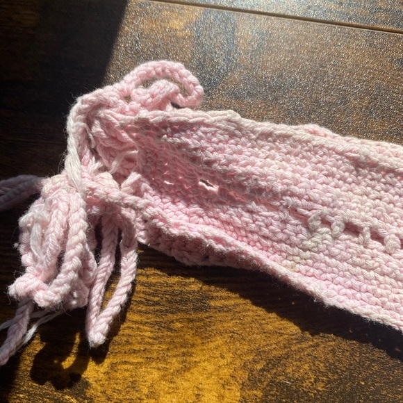 Vintage pink crochet Brazilian bikini - Picture 3 of 5